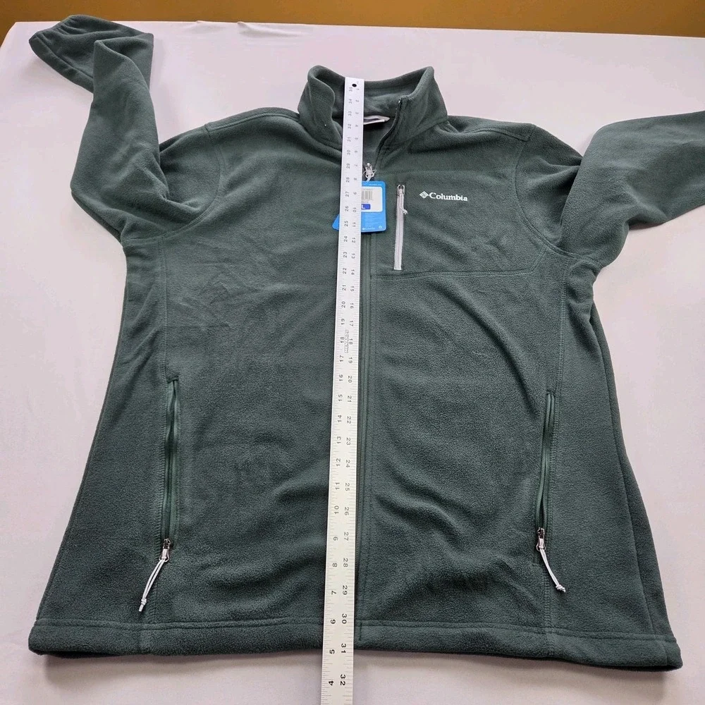 Columbia Fleece Full Zip Jacket Mens L Spruce Green NEW